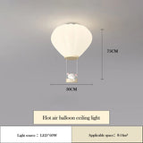 Cream Style Children's Room Ceiling Lights White Hot Air Balloon Light Creative Baby Room Nursery Boy Girl Bedroom Ceiling Lamps