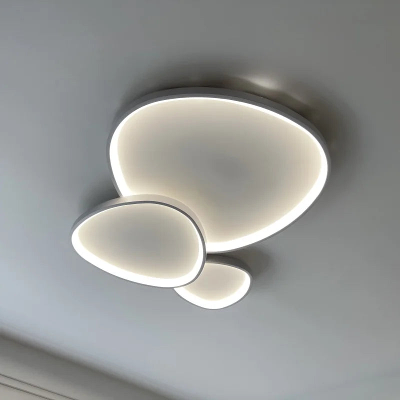 Nordic Minimalist LED Ceiling Light - Dimmable Chandelier for Living Room