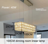 Round Crystal Chandelier Home Decoration Hanging Lamp Living Dinning Room Modern Crystal Pendant Light Kitchen Dimmable LED Lamp