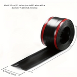 Self-Adhesive PVC Cable Protector Cover - Flexible Wear-Resistant Cord Organizer
