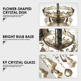 Luxurious K9 Crystal Chandelier 15-18 Arms Cognac/Transparent Ceiling Light For Living Room Home Hotel Apartment Decors