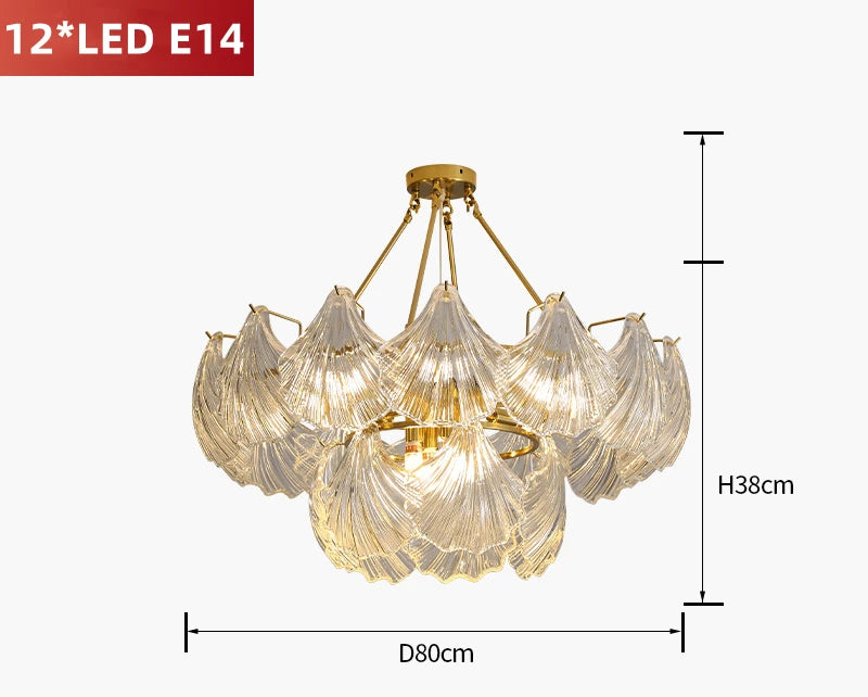 Living Room Pendant Light Post-modern Minimalist Luxury Bedroom  Creative Shell Crystal Glass Master Bedroom Dining Room Light