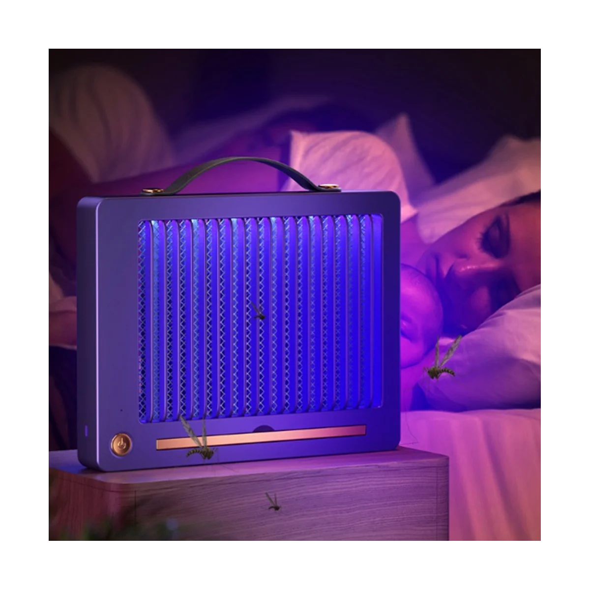 Indoor Electric Bug Zapper, 2000MAh Powerful Fly Bug Zapper Light for Moths, Fruit Flies, Garage Bug Catch/Eliminator