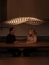 Nordic Wabi Sabi Fish Bone Wood Ceiling Pendant Light Home Deco Living Room Led Chandelier Bar Cafe Hanging Lamp Lustre Fixture
