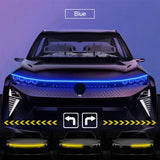 LED Car Hood Light with Turn Signal Scan and DRL.