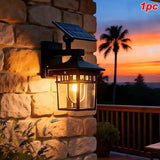 Retro Solar Outdoor Light Fixture (1/2-Pack) - IP65 Waterproof LED Lamp with Light Sensor for Garden, Camping & Porch Decor
