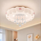 Children's Room Cloud Ceiling Light Pink Bow Crystal Cloud Lamp LED Cream Style Nursery Baby Room Boy Girl Bedroom Ceiling Lamps