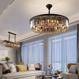 New Modern LED Crystal Chandelier American Living Dining Room Villa Hanging Light Bedroom Ceiling Pendant Lamp Home Decor Lustre