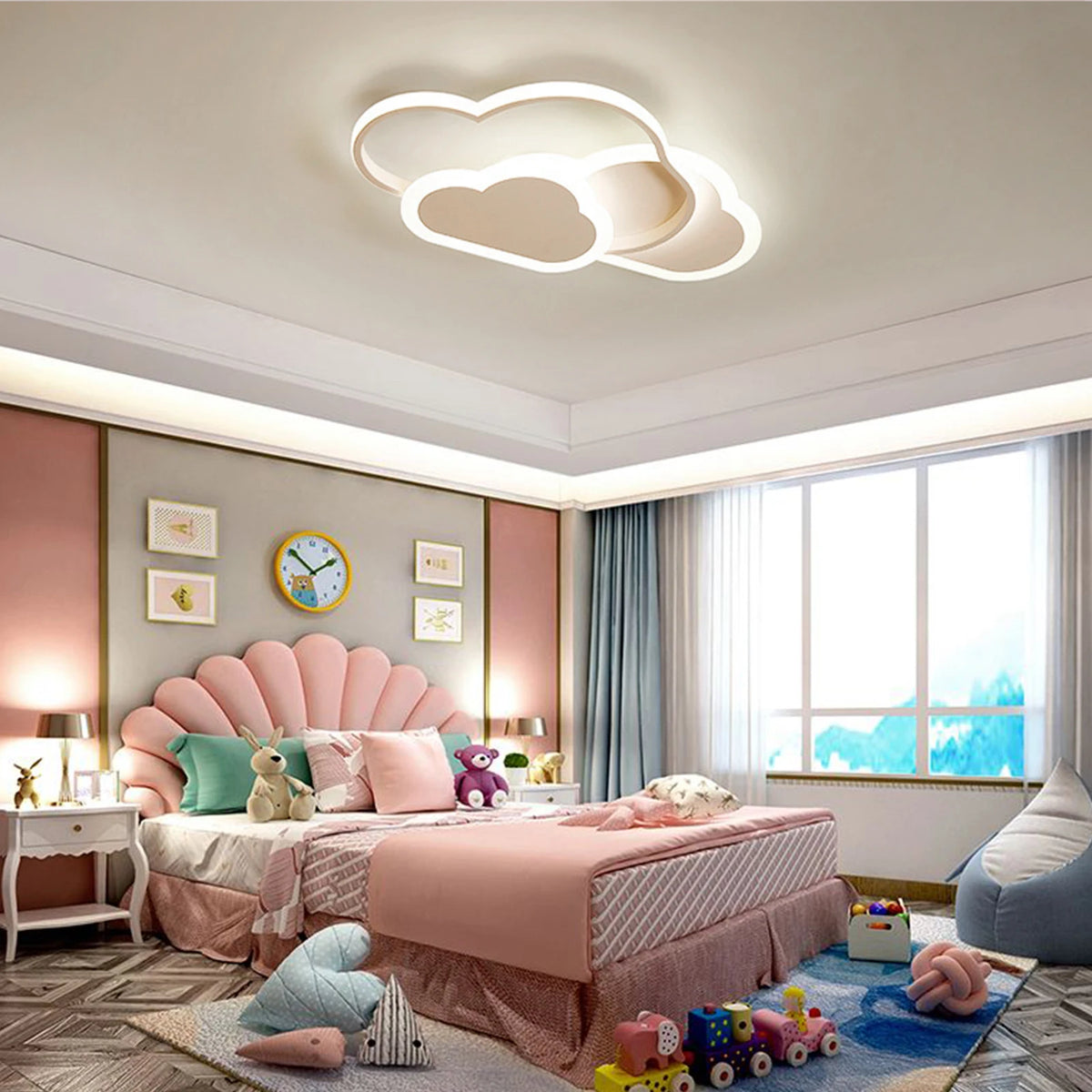 Cloud LED Ceiling Lamp 22&quot; Modern Minimalist Lighting 52cm for Living Room Children&#39;s Room Bedroom