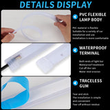 2pcs Motorcycle LED Turn Signal Lights - Waterproof DRL Flowing Strip