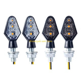 High Efficiency Motorcycle LED Turn Signal Lights (1 Pair) - 1200 Lumens Warm Yellow Blinker Indicators, Waterproof IP67 Universal Fit