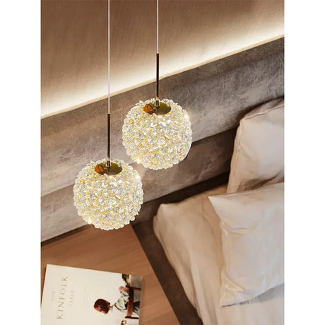 Light luxury postmodern cherry crystal chandelier living room bedroom bedside lamp restaurant creative small chandelier