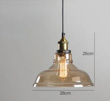 Clear Gray Amber Colour Vintage Pendant Lights Dining Glass Hanging Lamp Russia Loft Luminaire Modern Bedroom Light Fixture