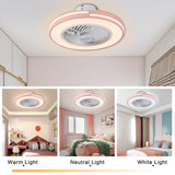 Modern Acrylic Ceiling Fan Light with Remote Control 3 LED Light Color + 3 Speed