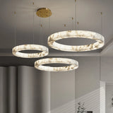 Faux Marble Round Pendant Light Artificial Stone Creative Hanging Lamp Living Room Dining Room Study Hotel Resin Ceiling Light