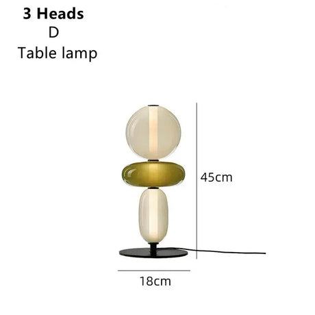 Italian Creative Colored Glass Designer LED Floor Light Living Room Bedroom Study Table Lamp Indoor Lighting Decors Candy Lights