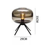 Nordic Minimalist Smoke Gray Glass Led Floor Lamp Designer Bedroom Bedside Table Light High-end Living Room Decoration Lighting