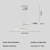 Modern Salon Design Ring Ceiling Chandelier Dining Room Pendant Lamp Bedroom Home LED Lighting Fixtures