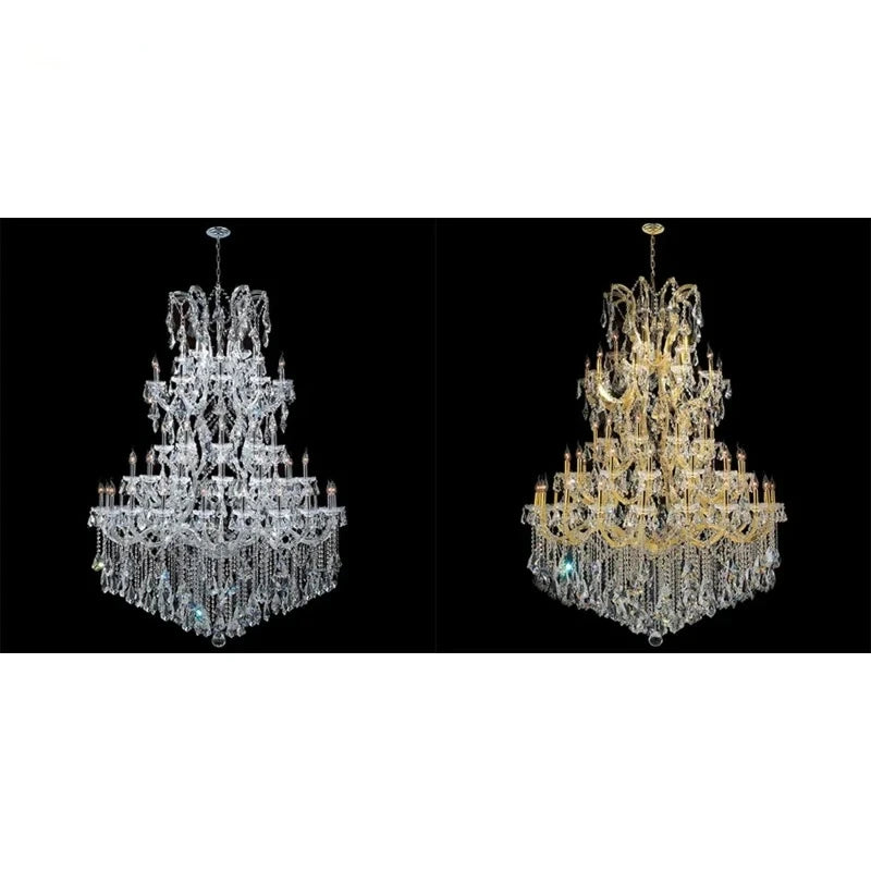 Maria Theresa Chandelier Luxury Clear Crystal Ceiling Chandelier Lighting Led Empire Royal Gold Hanging Light Fixture For Foyer