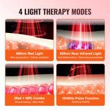 Red Light Therapy for Whole Body Dual-Chip LEDS Pulse Red 660nm Near Infrared 850nm Light Therapy Panel for Pain Relief
