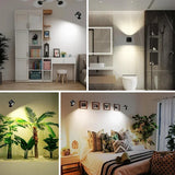 Double-Head LED Wall Lamp with Touch & Remote - 360° Rotatable Wireless Night Light