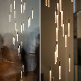 Nordic Staircase Chandelier Ceiling Lamp Minimalist Gold Or Black Living Room Kitchen Light Villa Designer Pendant Lights Lamps