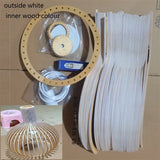 Holland Designer VIP Country Style Focusrini Wood Cage Chandeliers Light Black Bamboo Lamp Lighting Fixtures Drop Shipping