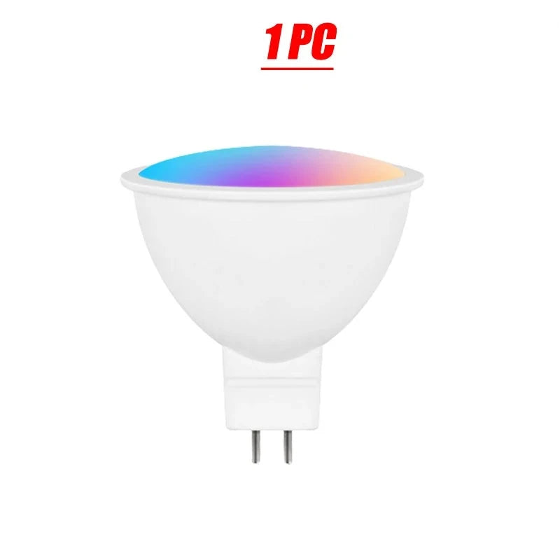 Tuya Smart LED Bulb WIFI Connect GU5.3/MR16 DC12V Mini Spotlight 5W Lamp Works With Alexa Google Home RGBCW Color Changing