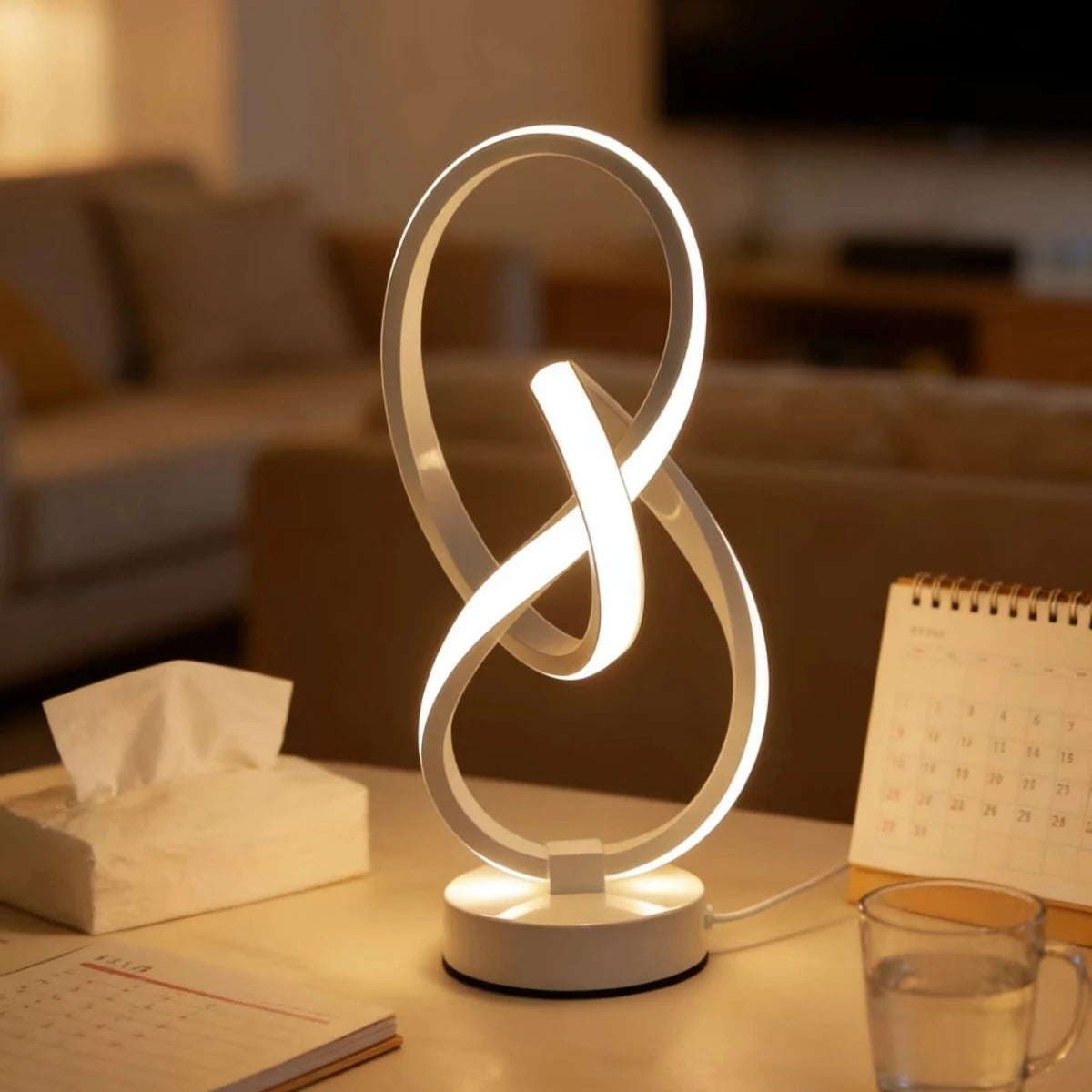 Simple & Creative LED Desk Lamp - USB Powered Three-Color Adjustable Brightness Light