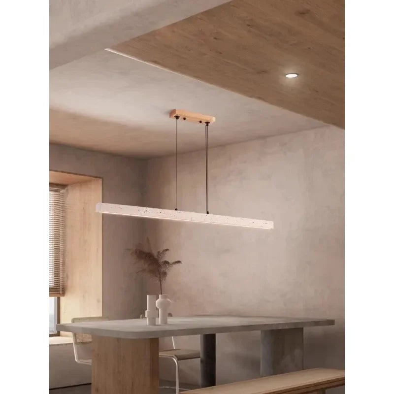 Trendy Home Decoration Round Linear Natural Stone Chandelier Lighting Lustre Para Sala Estar Hanging Lamps For Dinning Room
