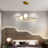 Nordic Minimalist Ring Pendant Lamp Dimmable for Table Dining Room Kitchen Island Bedroom Chandelier Lustre Lighting Fixture