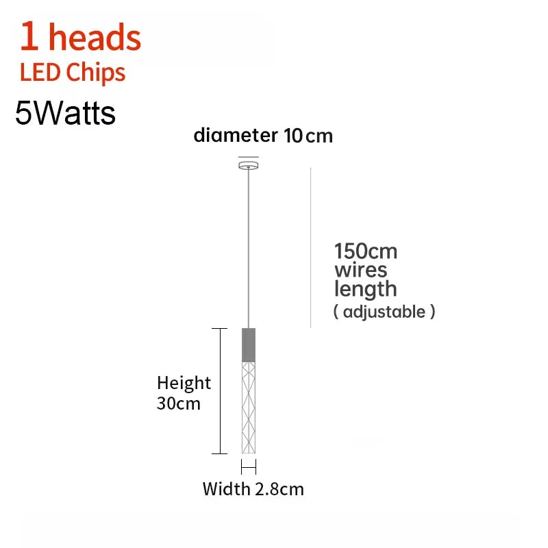 Luxury K9 Crystal LED Pendant Light - Customizable Duplex Staircase Hanging Chandelier Lamp for Living Room, Bedroom, Hotel & Shop