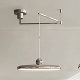 French Rocker Chrome LED Chandelier - Displaceable Modern Hanging Lamp