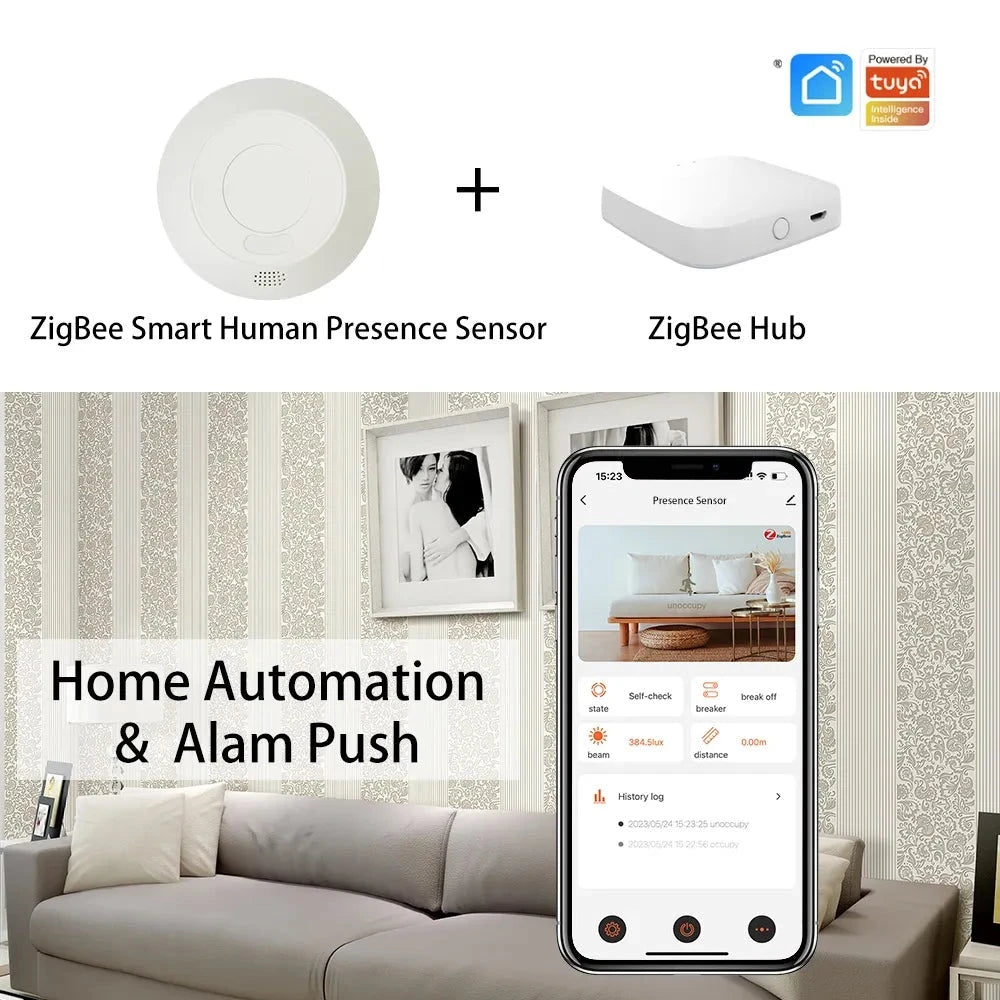 24G Mm Wave Radar Human Body Presence Motion Sensor For Light Switch Luminosity Detection 110/220V Tuya Smart Life Home