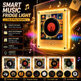 Smart Magnetic Music Vinyl Record Player Fridge Light - Touch-to-Play Album Magnet & LED Night Light Decor Lamp