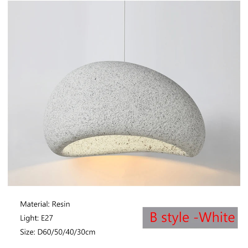 2026 Wabi-Sabi Pendant Lamp - Organic Textured Hanging Light for Dining Table