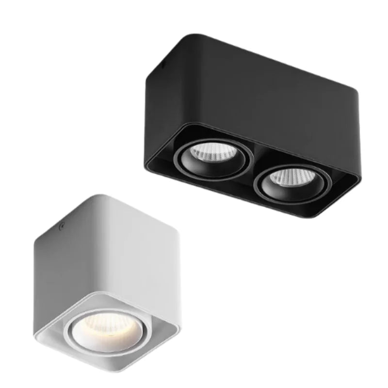 LED Ceiling light COB Spotlight Dimmable Anti-glare 9W 15W 1-2 head Swing 30° and rotate 180° Ceiling Lamp 85-265V Home business