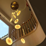 Nordic LED Marble Ceiling Chandelier Ceiling Lamps Pendant Lights for Attic Lobby Lighting Living Room Staircase  Home Decor