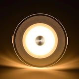 LED Downlight 5W Recessed Down light Round Led Panel Light Cold Warm white LED Spot light Three-color dimmable Warm white