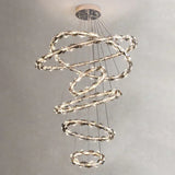 Chrome Modern Crystal Chandelier - Luxury LED Hanging Light for Living Room
