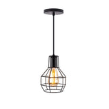 Modern Cage Pendant Light E27 Iron Minimalist Vintage Scandinavian Loft Pyramid Pendant Lamp Metal Hanging Ceiling Lamp Fixtures