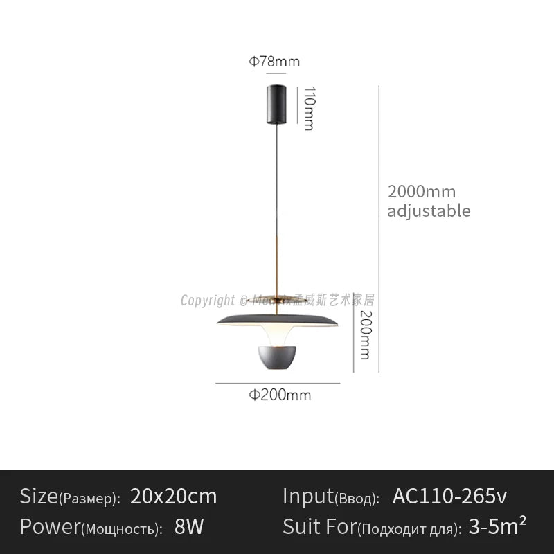 Modern Colorful LED Pendant Light Fixture - Creative Ceiling Hanging Chandelier Lamp for Kitchen Island, Dining Room, Bedroom & Hall