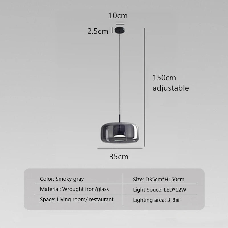 Led Glass Pendant Light light luxury pendant Lamp Deco Nordic Hanging Light Fixtures Bedroom Modern Luminaire Suspension lamp