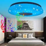72W LED Starlight Ceiling Light with bluetooth Music Speaker Dimmable Flying Saucer Lamp