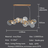 Light Luxury Modern Creative Cloud Glass Pendant Light Simple All Copper Lighting Room Decor for Living Rooms Villa Restaurant