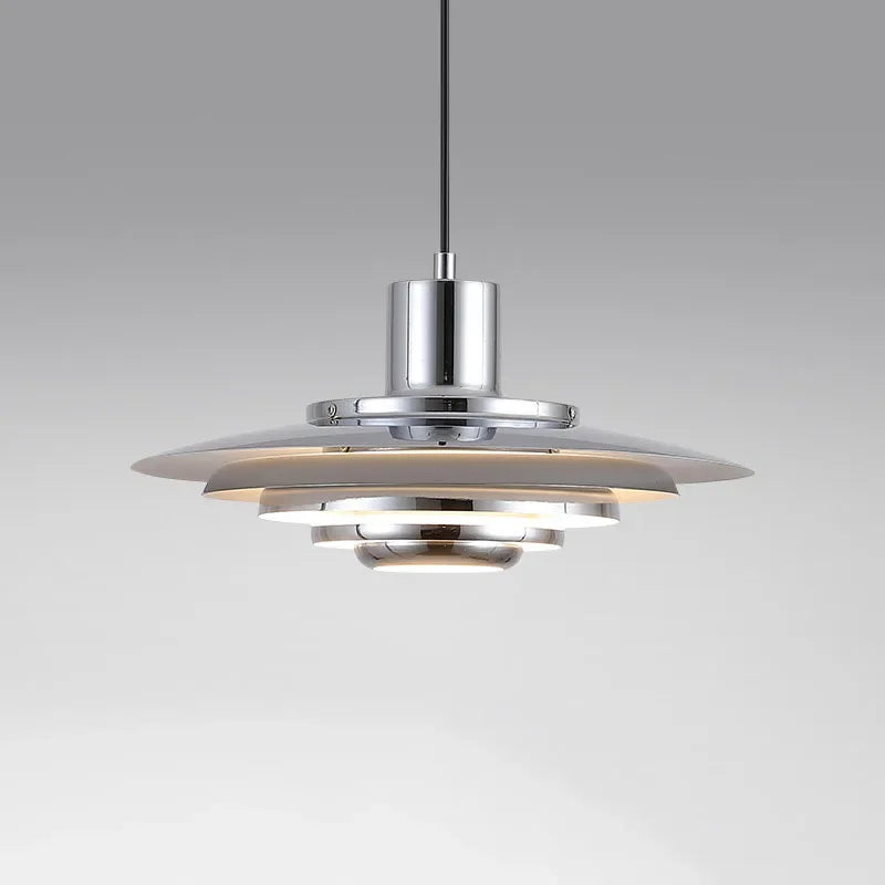 Nordic Lamp White Silver Metal E27 Minimalism LED Chandelier Art Design Kitchen Bedroom Home Decoration Adjustable Pendant Light