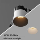 MINI type spotlight anti glare living room hotel villa ceiling light - embedded 110V/220V COB spotlight for indoor lighting 3W5W