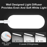 Rechargeable Book Light, Contact Control Adjustable Brightness Eye Protection Reading Light, LED Clip on Light