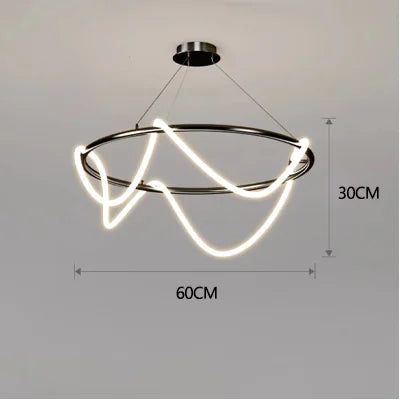 Modern Long Hose Led Ceiling Chandelier for Table Dining Room Kitchen Bar Pendant Lighting Suspension Design Lusters Luminaires