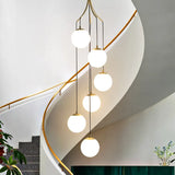 Modern Nordic Spiral Staircase Pendant Light for Dining Room Loft Apartment Villa Stairwell Decoration Chandelier Home Decor